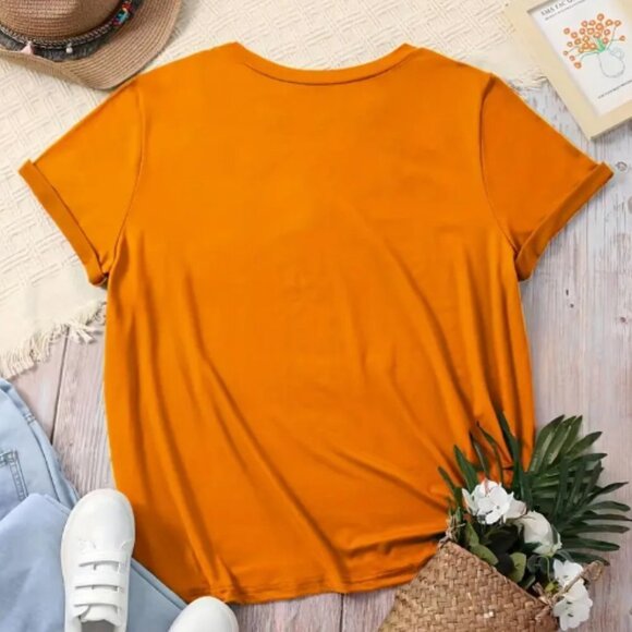 Short Sleeve T-Shirt NWOT, Orange, Be Real Not Perfect - Picture 3 of 7
